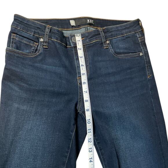 KUT FROM THE CLOTH Connie Ankle Skinny Size 6 Dark Blue Fringe Bottom Casual - Picture 10 of 12